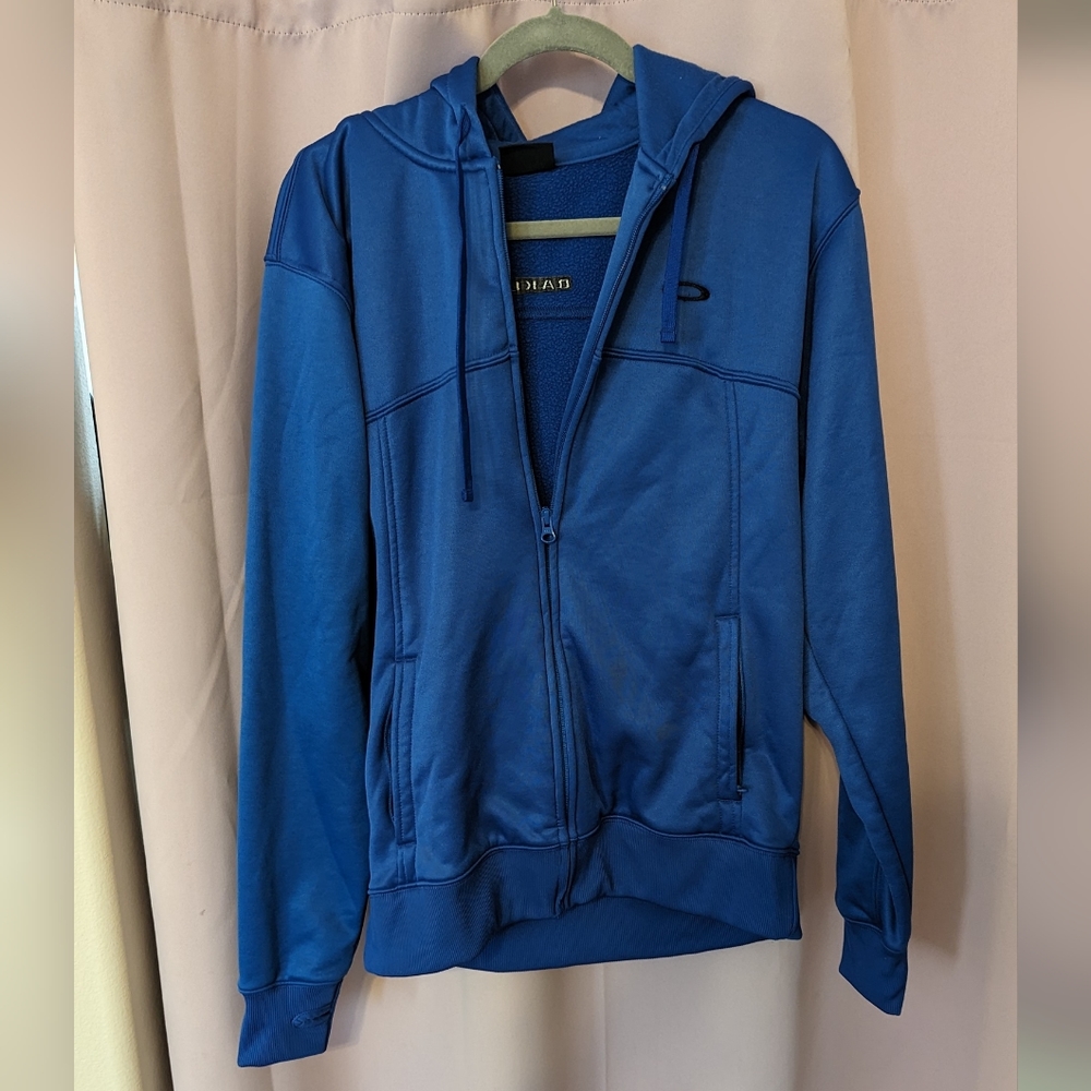 Oakley blue full zip up hoodie. Men's Medium.